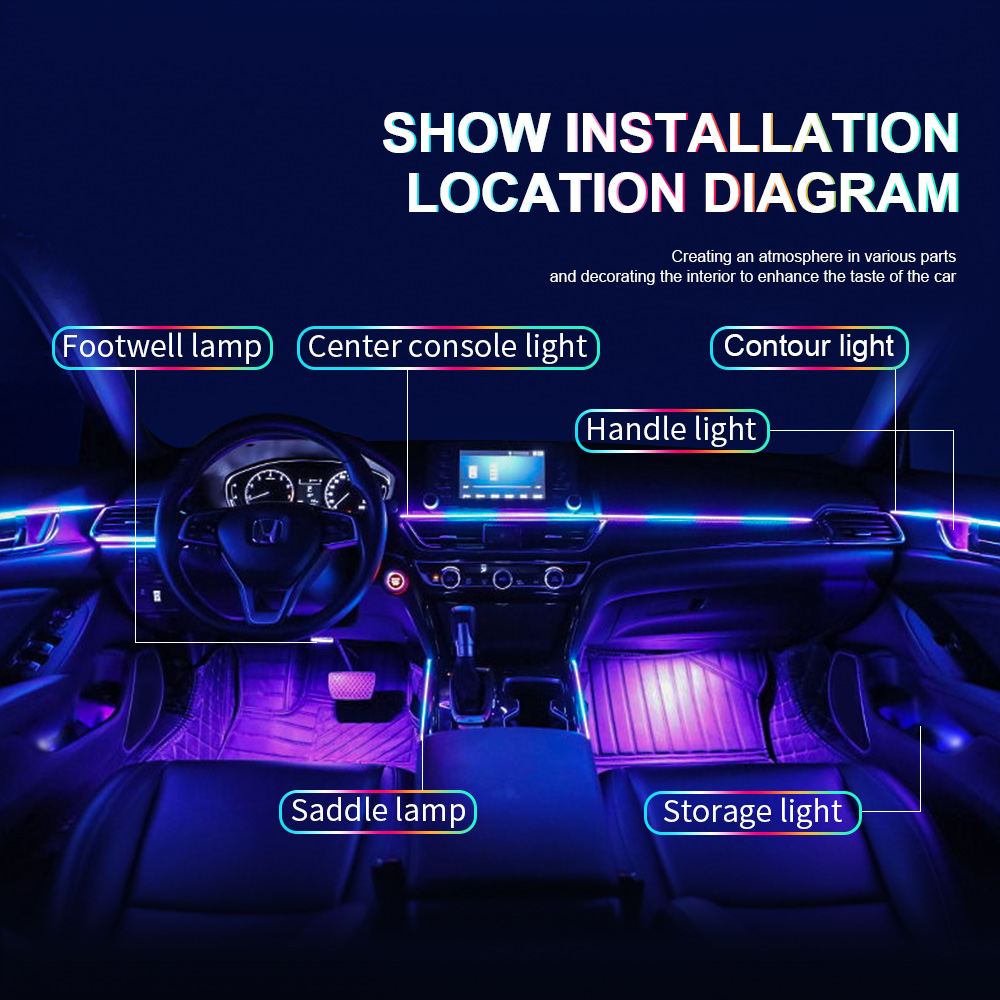 6/10/14/18 in 1 Led Acrylic Ca - Led Interior Ambient Light recension och pris
